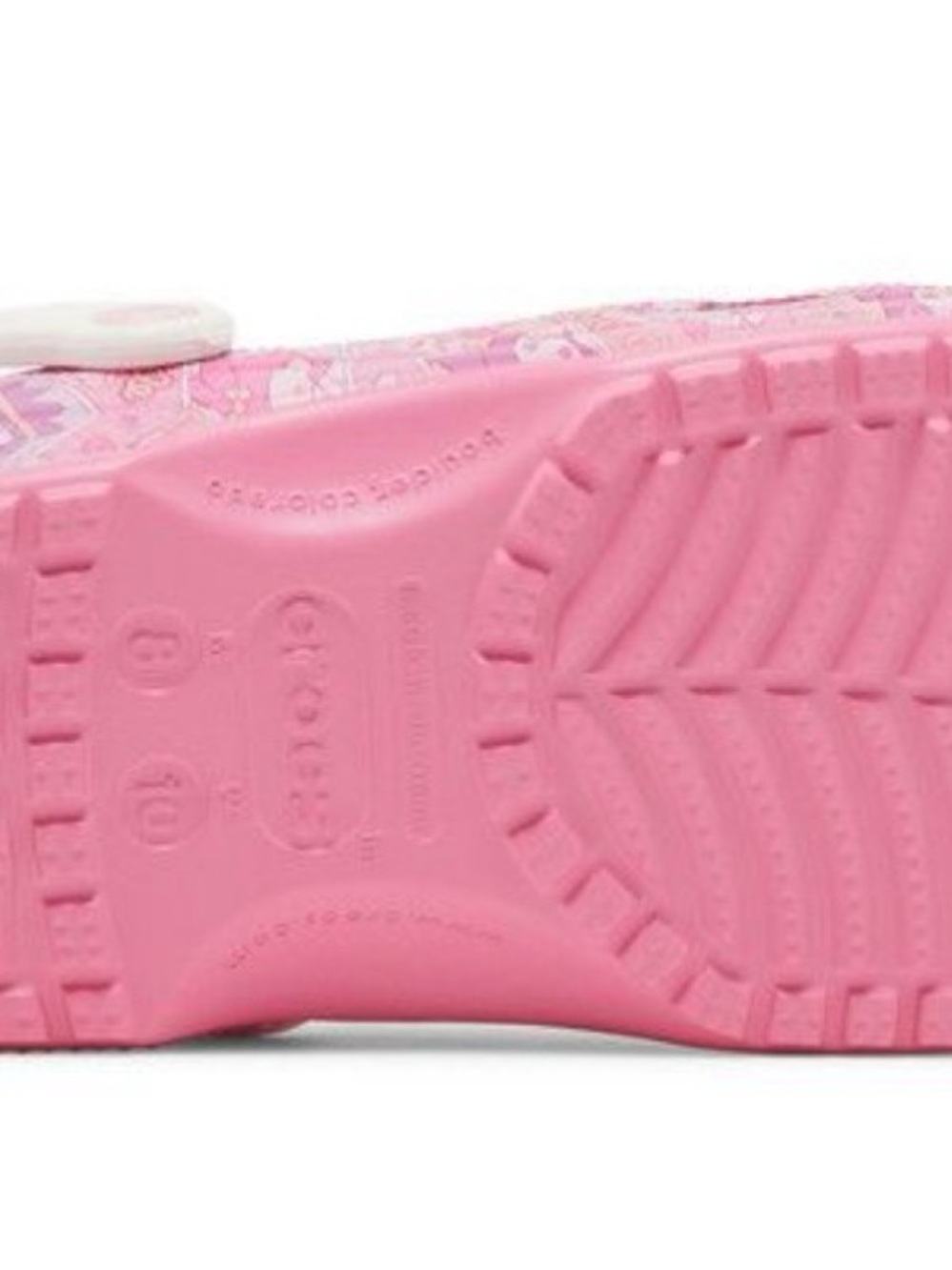 CROCS Pink Patterned Classic Clog with Charms - Picture 5 of 5